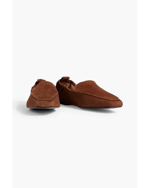 Totême  Brown The Travel Suede Loafers