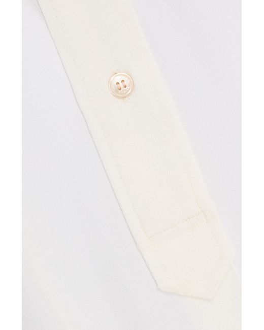 Isabel Marant White Berangere Cupro-crepe Blouse