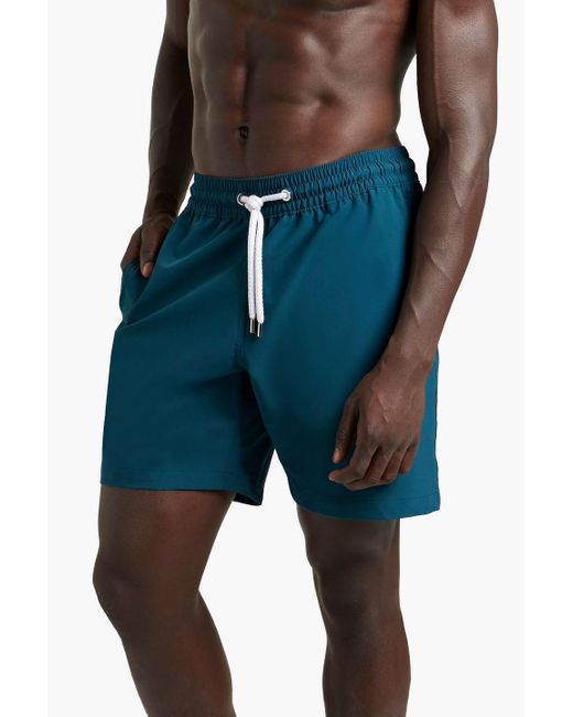 Frescobol Carioca Blue Mid-length Swim Shorts for men