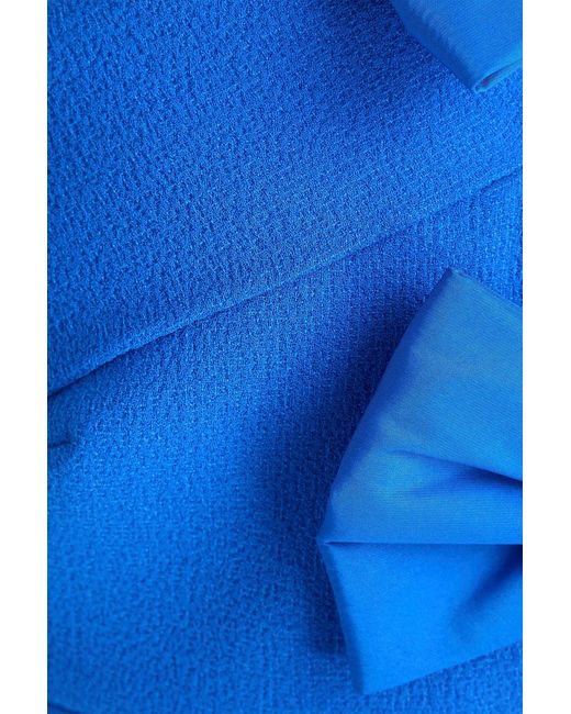 Rebecca Vallance Blue Antonella Cutout Bow-Detailed Crepe Mini Dress
