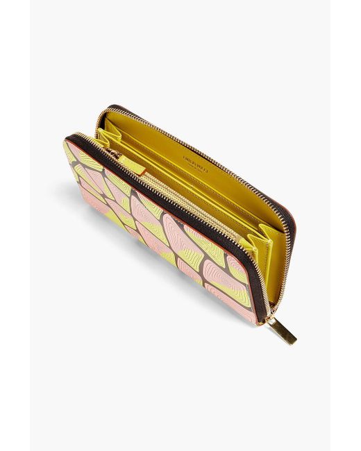Emilio Pucci White Printed Leather Wallet