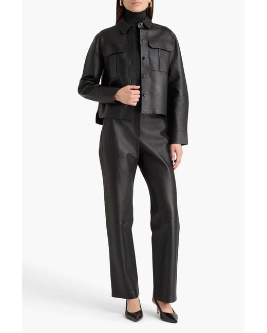 Theory Black Leather Jacket