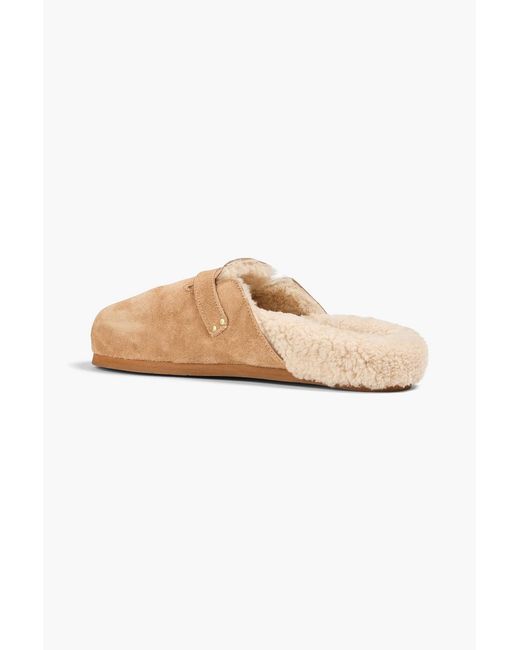 Ancient Greek Sandals White Vasilitsa Suede Clogs