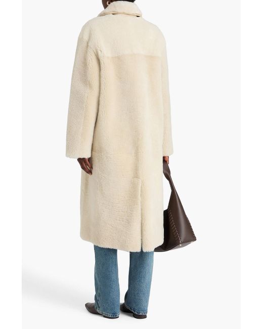 Sandro Natural Shearling Coat