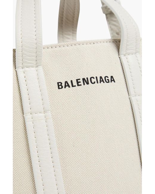 Balenciaga Everyday 2.0 Xs North-south Leather-trimmed Canvas Tote
