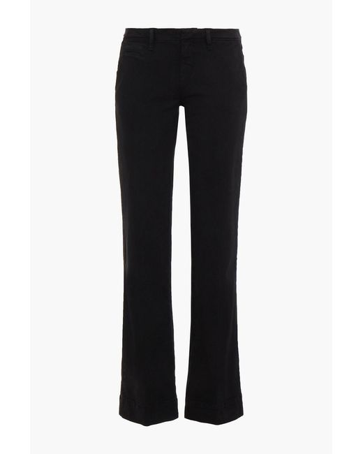 Ba&sh Black Ross Cotton-blend Twill Bootcut Pants