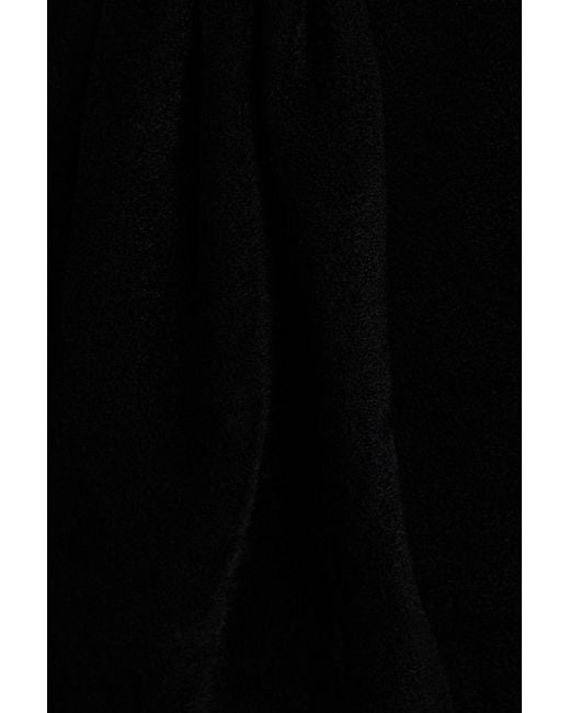 Versace Black Gathered Fleece Mini Dress