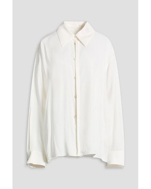 Jil Sander White Satin Shirt