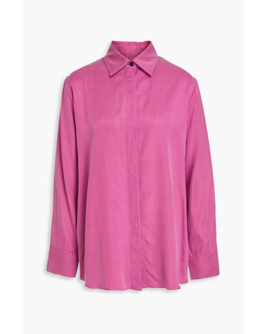 Casa Raki Pink Laia Cupro Shirt