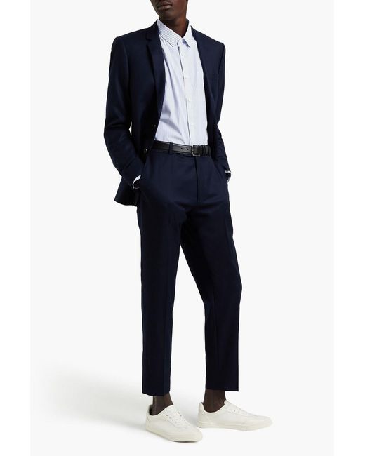 Sandro Blue Wool-twill Suit Pants