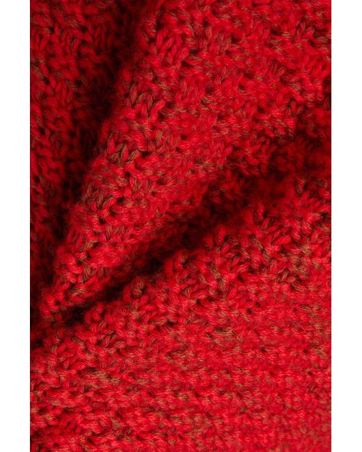 Victoria Beckham Red Wool Turtleneck Sweater