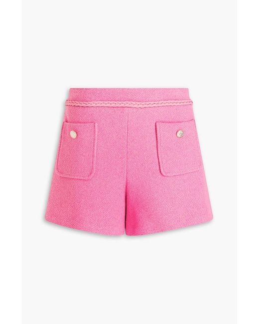 Maje Pink Tweed Shorts