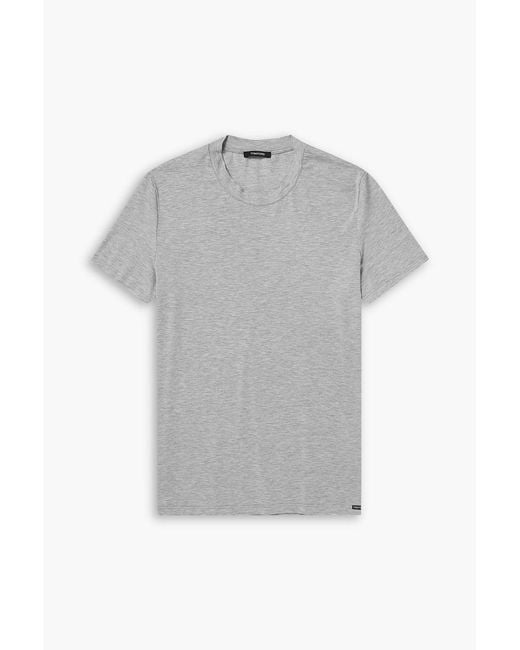 Tom Ford Gray Stretch Cotton And Modal-Blend T-Shirt for men