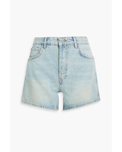 Anine Bing Blue Dalton Distressed Denim Shorts