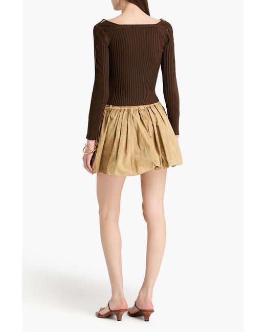 Jacquemus Brown Oro Ribbed-knit Sweater