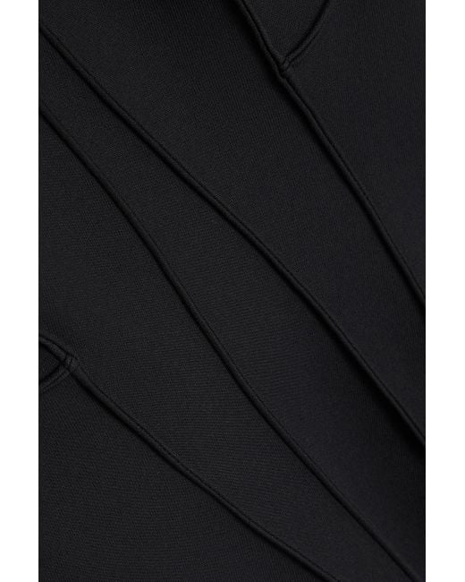 Jonathan Simkhai Black Primm Twill-Paneled Corded Lace Mini Dress