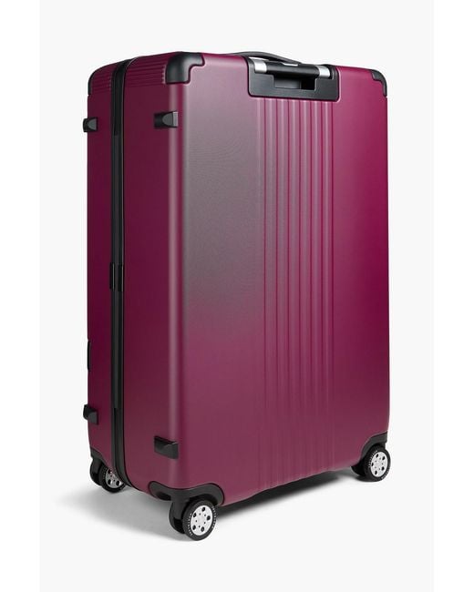 Montblanc Purple Leather-Trimmed Suitcase for men