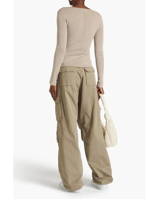 Rag & Bone Natural Shaw Cotton And Modal-Blend Jersey Top