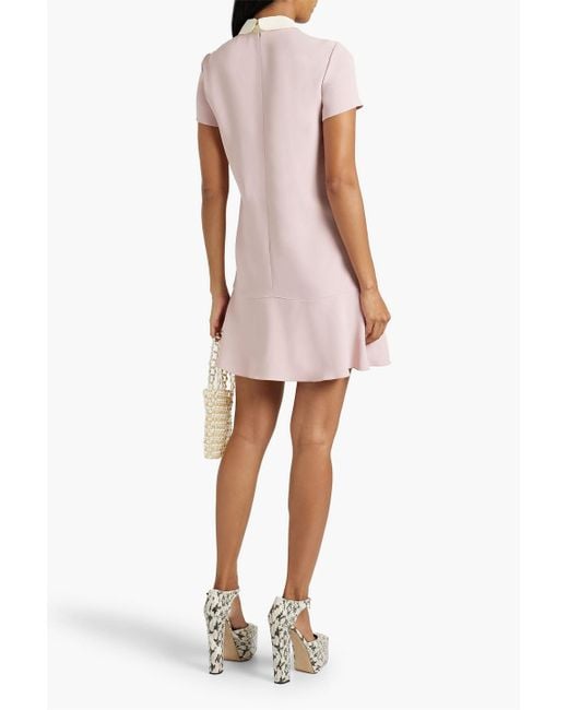 RED Valentino Pink Pussy-bow Crepe Mini Dress