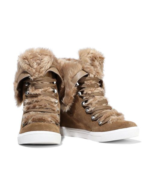 furry sneaker boots