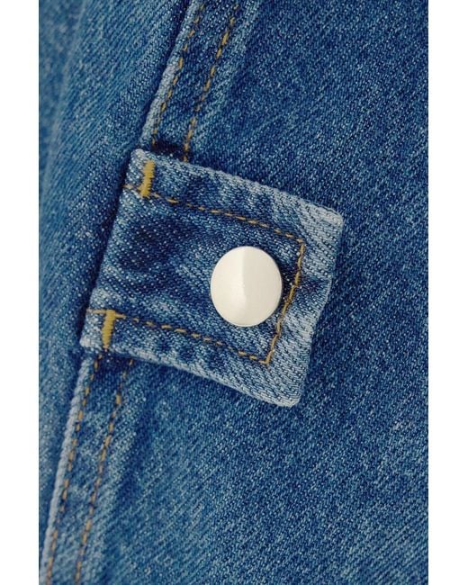 Isabel Marant Blue Stessy Denim Cargo Mini Skirt