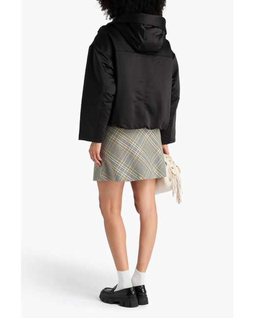 Maje Black Shell Hooded Jacket