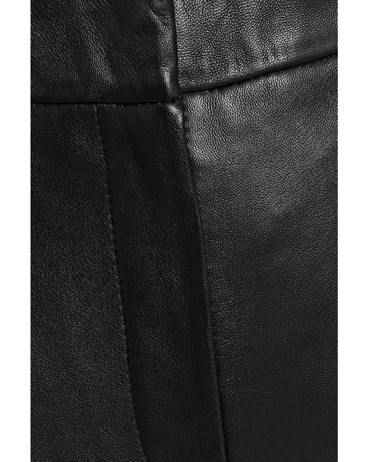 Muubaa Black Lola Leather Straight-leg Pants