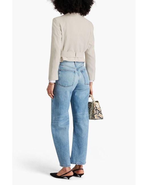 Theory Natural Cropped Crepe Jacket
