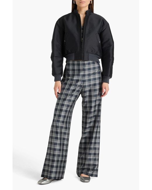 Theory Black Cyber Twill Bomber Jacket