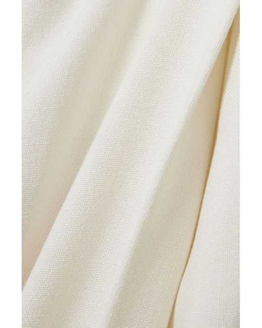 TOVE White Gabrielle Woven Wide-leg Pants