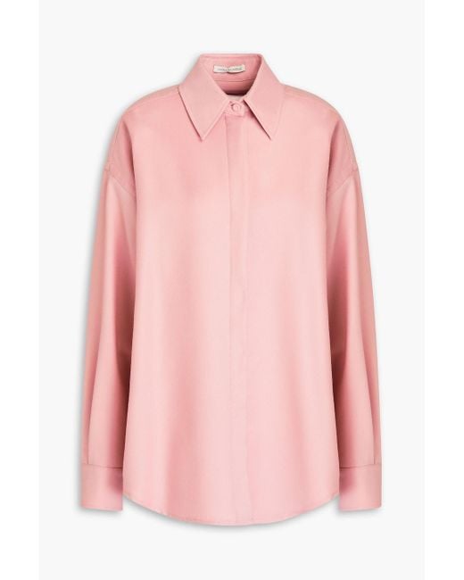Emilia Wickstead Pink Hemd aus woll-flanell
