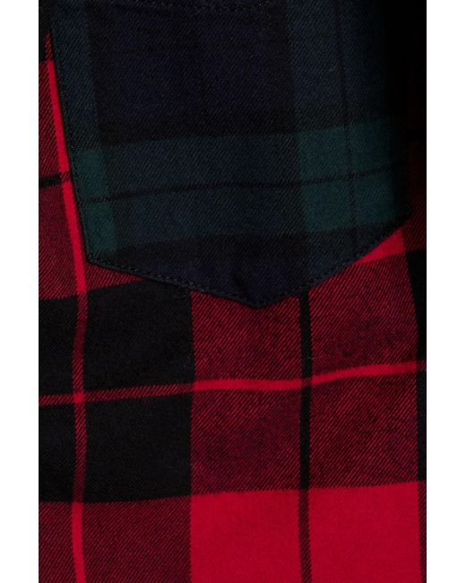 Alex Mill Mill kariertes hemd aus baumwollflanell in patchwork-optik in Red für Herren
