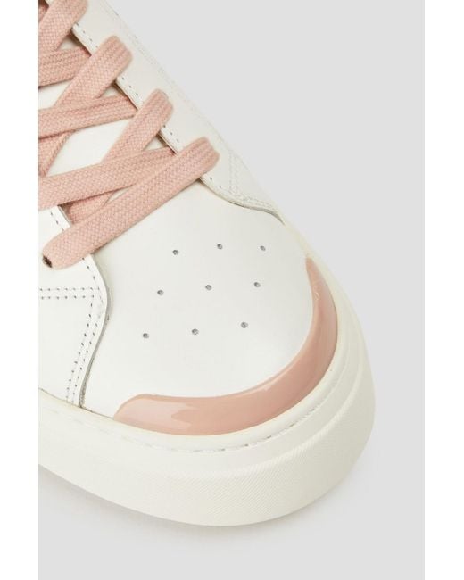 Tory Burch White Ladybug Laser-cut Leather Sneakers