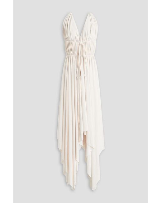 Norma Kamali White Goddess Stretch-jersey Maxi Dress