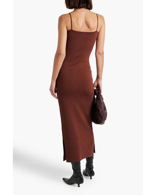 Nanushka Purple Nyoka Stretch-knit Midi Dress