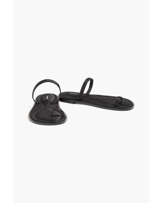 A.Emery Black Turi Satin Sandals
