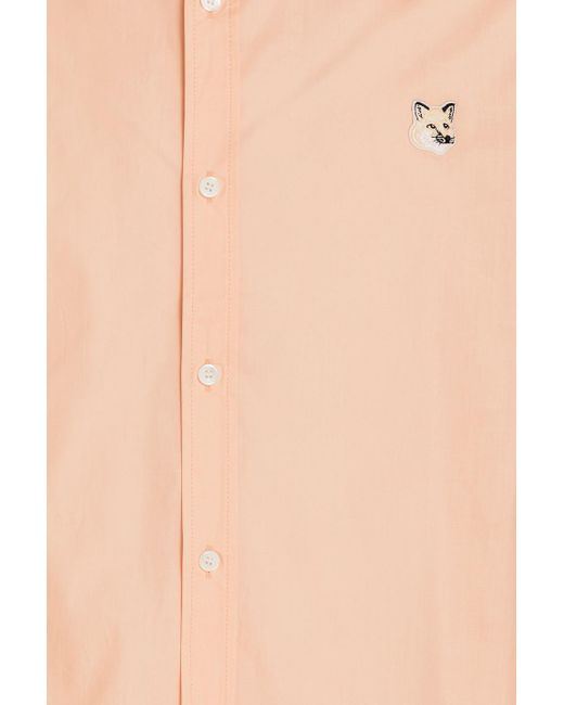 Maison Kitsuné Hemd aus baumwollpopeline in Pink für Herren