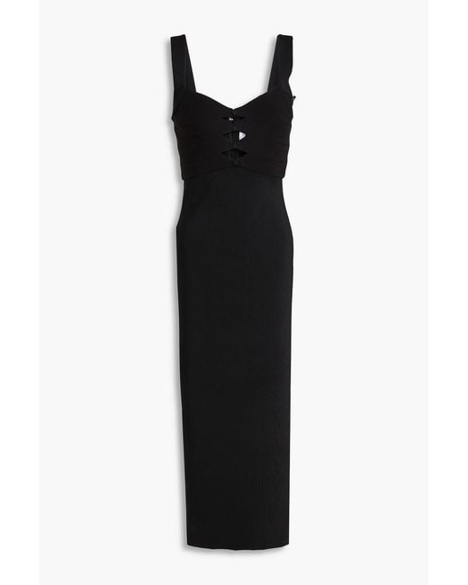 Hervé Léger Black Alessia Cutout Bandage Gown