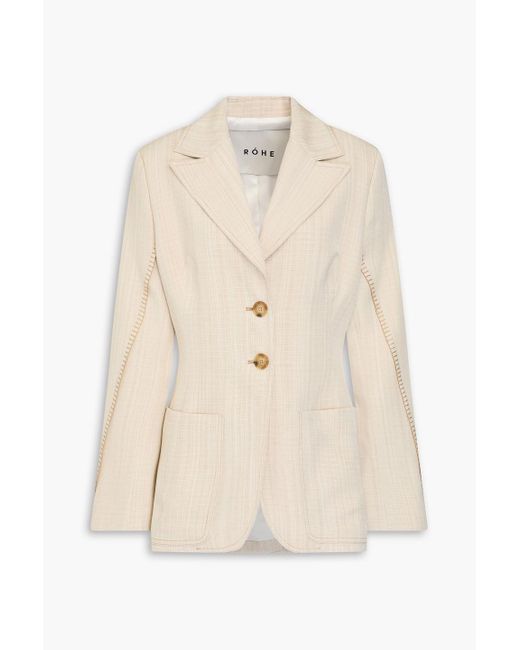 Rohe Natural Whipstitched Woven Blazer