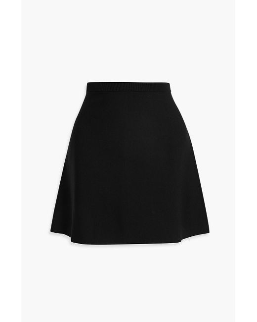 Theory Black Stretch-knit Mini Skirt