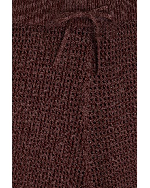 Nanushka Purple Pointelle-knit Drawstring Shorts for men