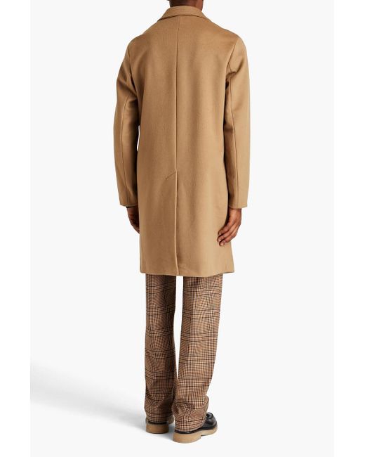 Sandro Natural Wool And Cashmere-blend Felt Coat for men