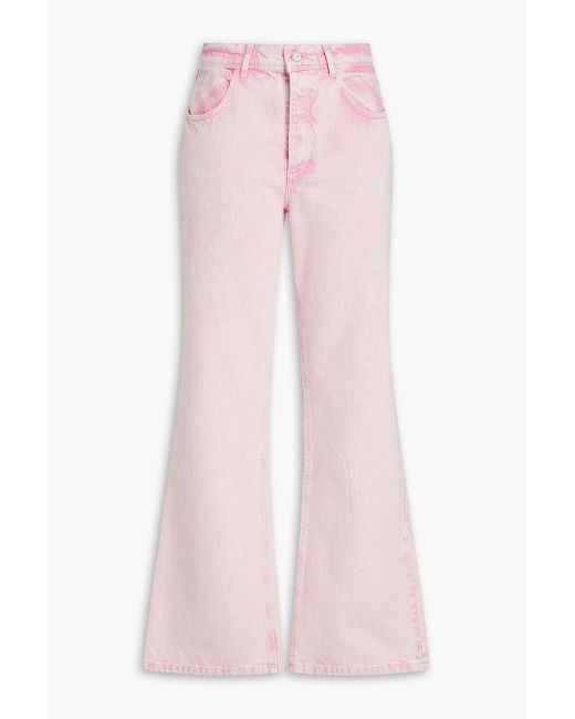 Stine Goya Pink Joelle Faded High-rise Flared Jeans