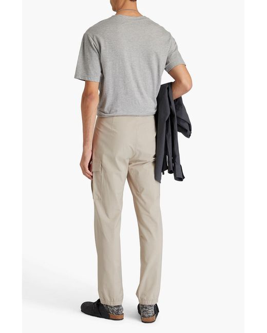James Perse White Performance Tapered Cotton-blend Cargo Pants for men