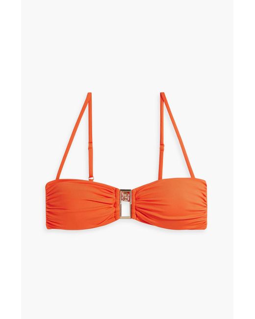 Melissa Odabash Orange Spain Embellished Bikini Top