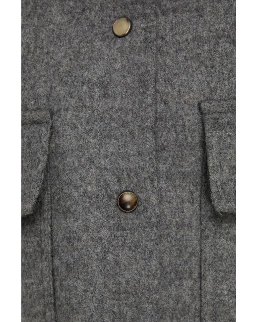 Brunello Cucinelli Gray Wool-Felt Jacket