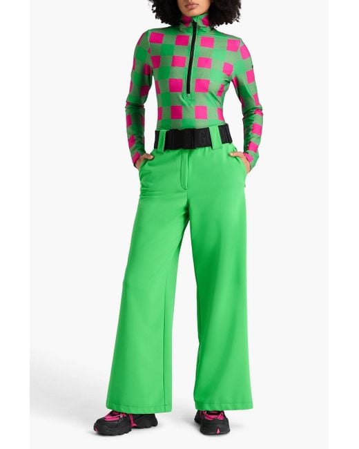 Goldbergh Green Woody baselayer aus technischem jersey mit karomuster