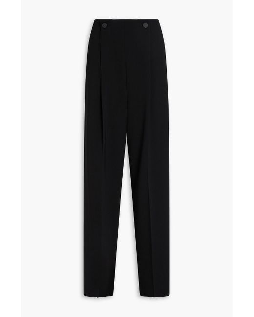 Max Mara Black Ameda hose mit weitem bein aus crêpe