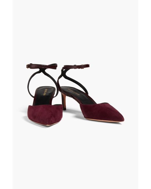 Veronica Beard Red Colette Suede Pumps