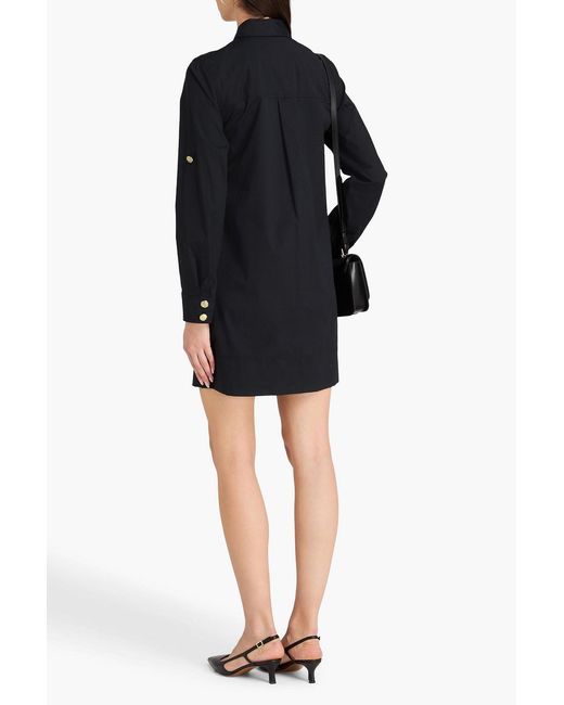cotton shirt dress black Long Sleeve A Line Shirt Dress | Vintage Black | S
